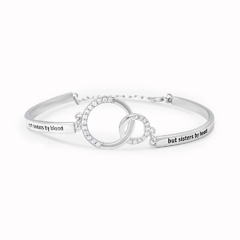 Dainty Floral Jewelry For Feminine Elegance Not Sisters By Blood, But Sisters By Heart Bracelet Dainty Floral Jewelry For Feminine Elegance Not Sisters By Blood, But Sisters By Heart Bracelet
