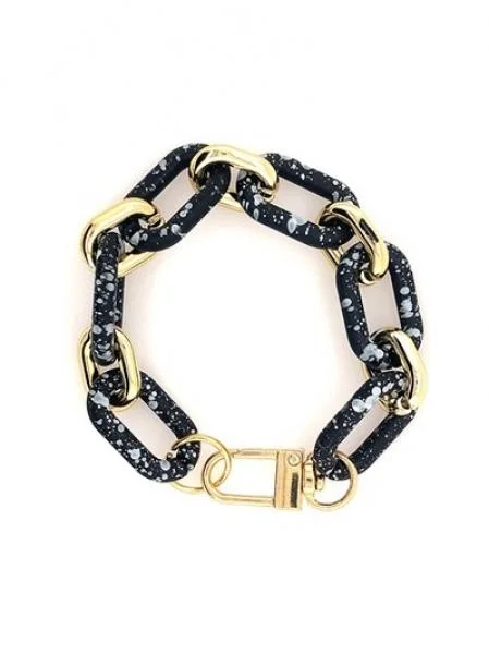 Limited-Time Jewelry Sale – Elegant Styles At Less Splatter Coated Chain Bracelet- Blk Limited-Time Jewelry Sale – Elegant Styles At Less Splatter Coated Chain Bracelet- Blk