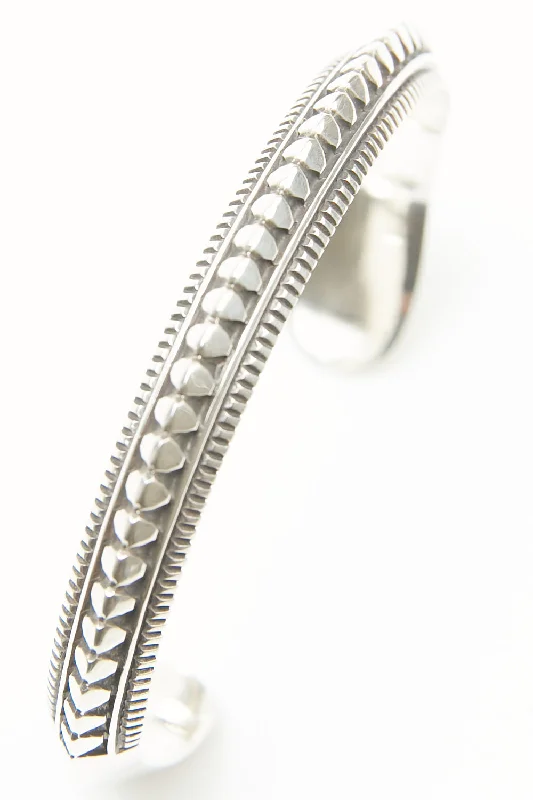 Personalized Engraved Jewelry For Meaningful Gifts Sterling Silver Triangle Cuff by Lyle Secatero - Mountain | Rain Cuff Personalized Engraved Jewelry For Meaningful Gifts Sterling Silver Triangle Cuff by Lyle Secatero - Mountain | Rain Cuff