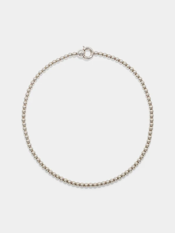 Affordable Glamour – Premium Jewelry For Less Syd Ball Chain Palladium-Plated Necklace Affordable Glamour – Premium Jewelry For Less Syd Ball Chain Palladium-Plated Necklace