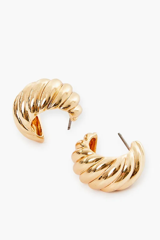 Elegant Rose Gold Jewelry For A Stylish Touch Thompson Twist Huggie Hoops