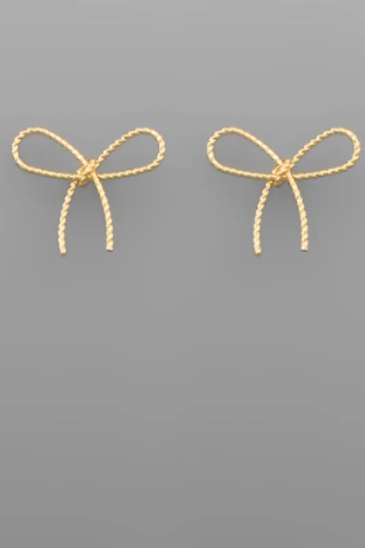 The Perfect Accessory For Less – Jewelry Sale Live Vega Textured Wire Bow Earrings