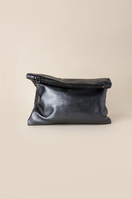 Brooke Clutch | Gunmetal Navy