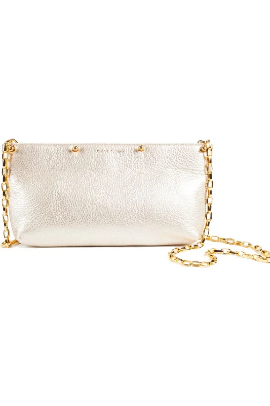 Metallic Champagne Gold Pebble Interchangeable Carrie Clutch Base