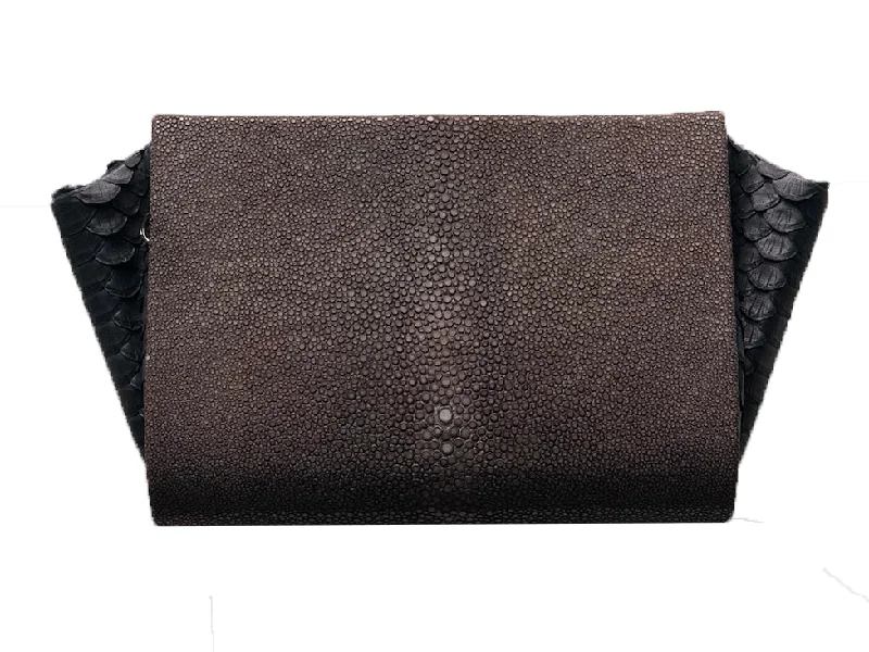 Mink Stingray & Python Classic Clutch