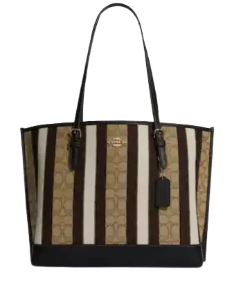 Coach Mollie Tote In Signature Jacquard With Stripes