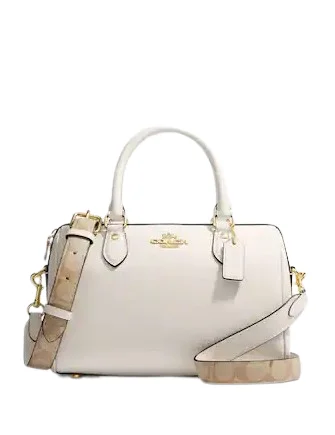 Coach Rowan Satchel With Signature Canvas Detail