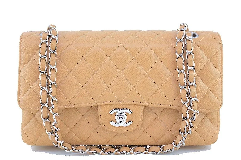 Chanel Beige Caviar Medium Classic 2.55 Double Flap Bag