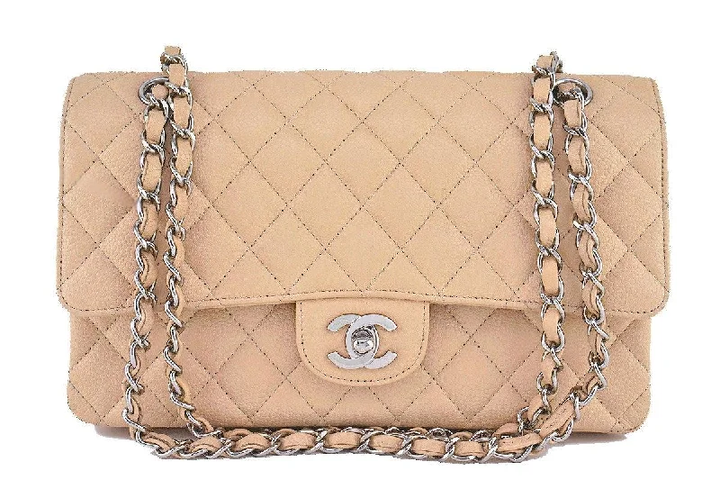 Chanel Beige Clair Caviar Medium Classic 2.55 Double Flap Bag