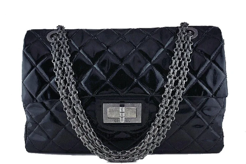 Chanel Black 19in. Black Gigantic Jumbo XXL Reissue Flap Bag