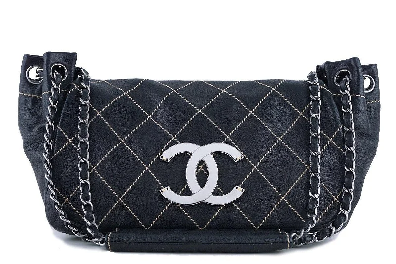 Chanel Black Diamond Stitch Soft Lambskin Flap Bag