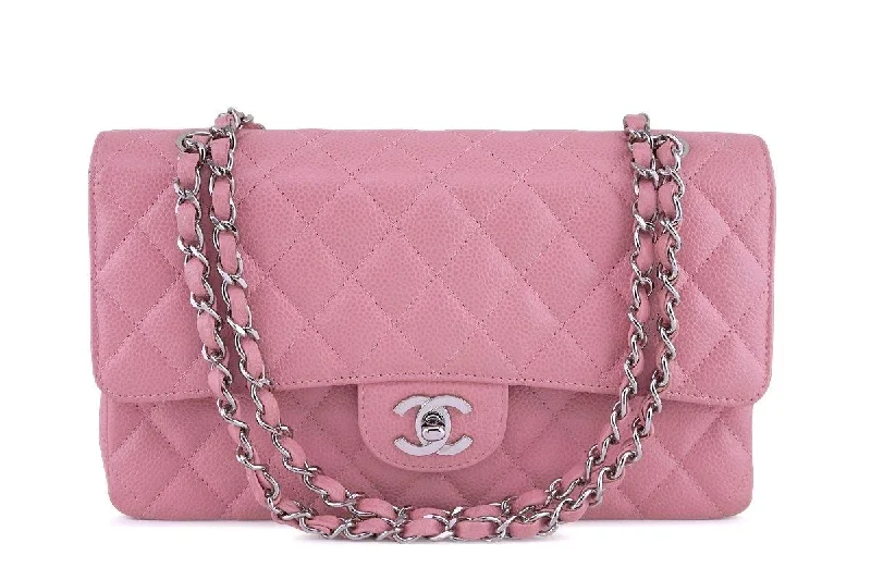 Chanel Pink Caviar Medium Classic 2.55 Double Flap Bag SHW