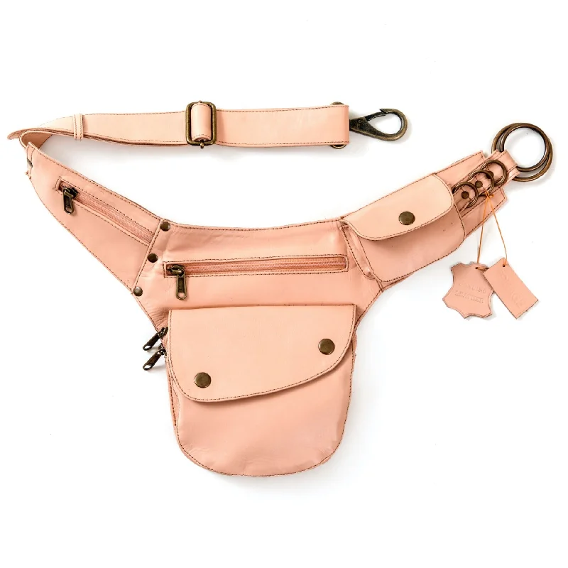 Leather Hip Bag - Blush