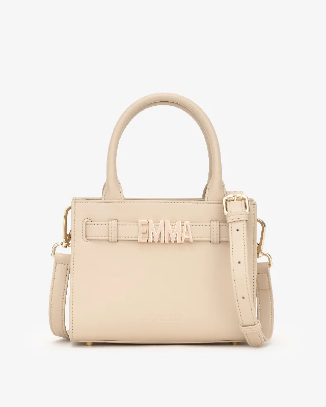 Mini Belt Tote in Light Sand with Personalised Hardware