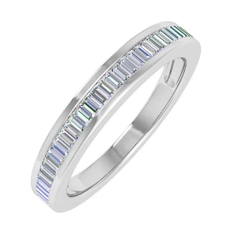 Get The Jewelry You Love At A Price You Love 1/2 Carat Channel Set Baguette Shape Diamond Wedding Band Ring in Gold - IGI Certified Get The Jewelry You Love At A Price You Love 1/2 Carat Channel Set Baguette Shape Diamond Wedding Band Ring in Gold - IGI Certified