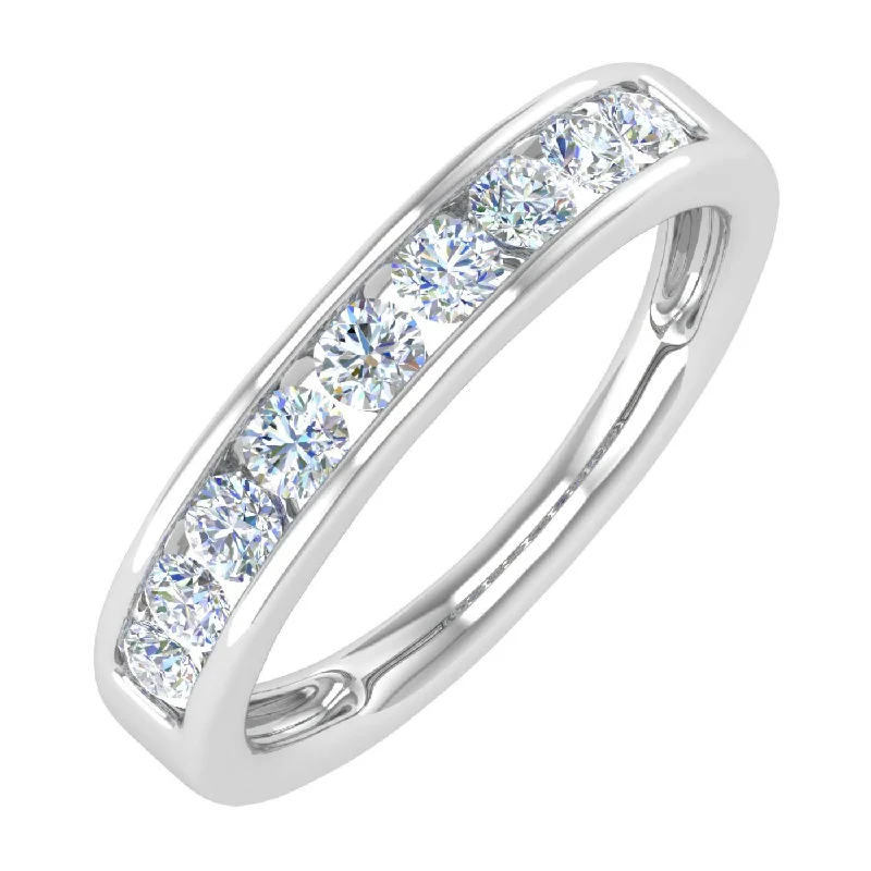 Make Your Outfit Shine With Discounted Jewelry 1/2 Carat Channel Set Diamond Wedding Band Ring in Gold - IGI Certified Make Your Outfit Shine With Discounted Jewelry 1/2 Carat Channel Set Diamond Wedding Band Ring in Gold - IGI Certified