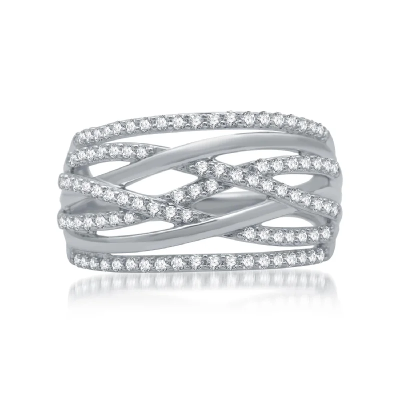 Premium Jewelry At Special Low Prices For A Limited Time 1/2 CTW Diamond Fashion Ring in Rhodium Plated Sterling Silver Premium Jewelry At Special Low Prices For A Limited Time 1/2 CTW Diamond Fashion Ring in Rhodium Plated Sterling Silver