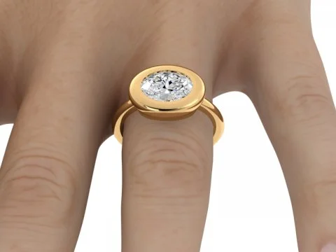 Exclusive Jewelry Sale – Shine For Less 1.73ct Bezel Set East/West Oval Solitaire