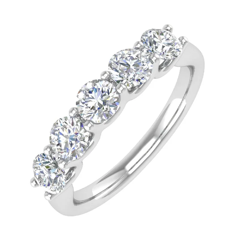 The Perfect Accessory For Less – Jewelry Sale Live 1 Carat (ctw) 5-Stone Diamond Wedding Band Ring in Gold - IGI Certified The Perfect Accessory For Less – Jewelry Sale Live 1 Carat (ctw) 5-Stone Diamond Wedding Band Ring in Gold - IGI Certified