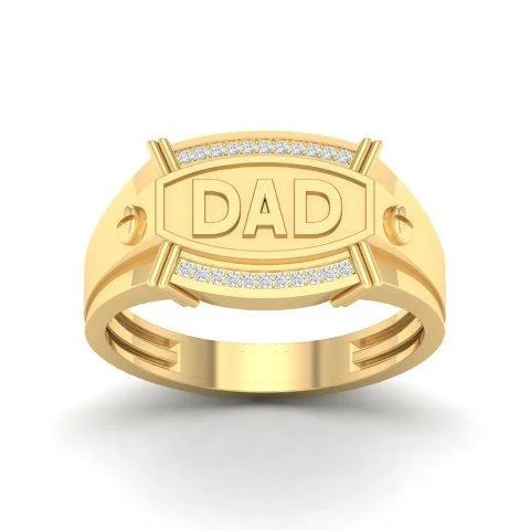 Limited-Time Offer On Elegant Jewelry Pieces 10K 0.08CT D-MENS RINGS "DAD"