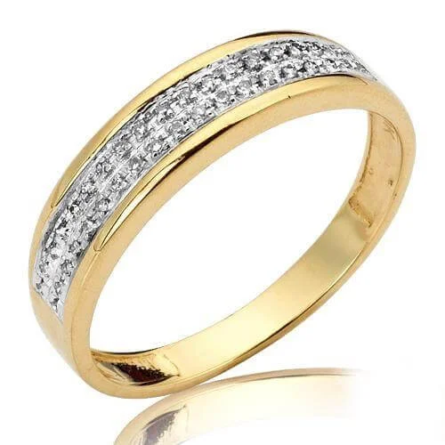 Premium Jewelry, Premium Discounts – Act Fast 10KY 0.11CTW MICROPAVE 2-ROW BAND