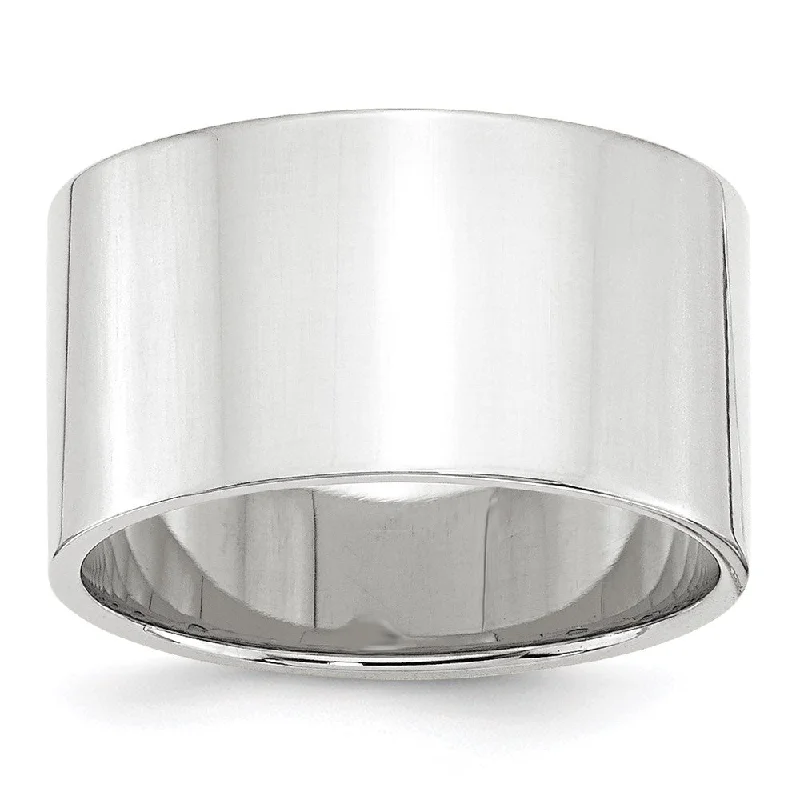 Grab Your Dream Jewelry At The Lowest Prices 12mm 10K White or Yellow Gold Lightweight Flat Standard Fit Band