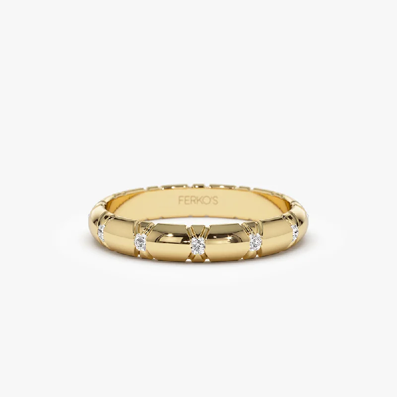 Discounted Jewelry For A Glamorous Look 14k 3MM Unique X Cut Design Diamond Wedding Ring Discounted Jewelry For A Glamorous Look 14k 3MM Unique X Cut Design Diamond Wedding Ring