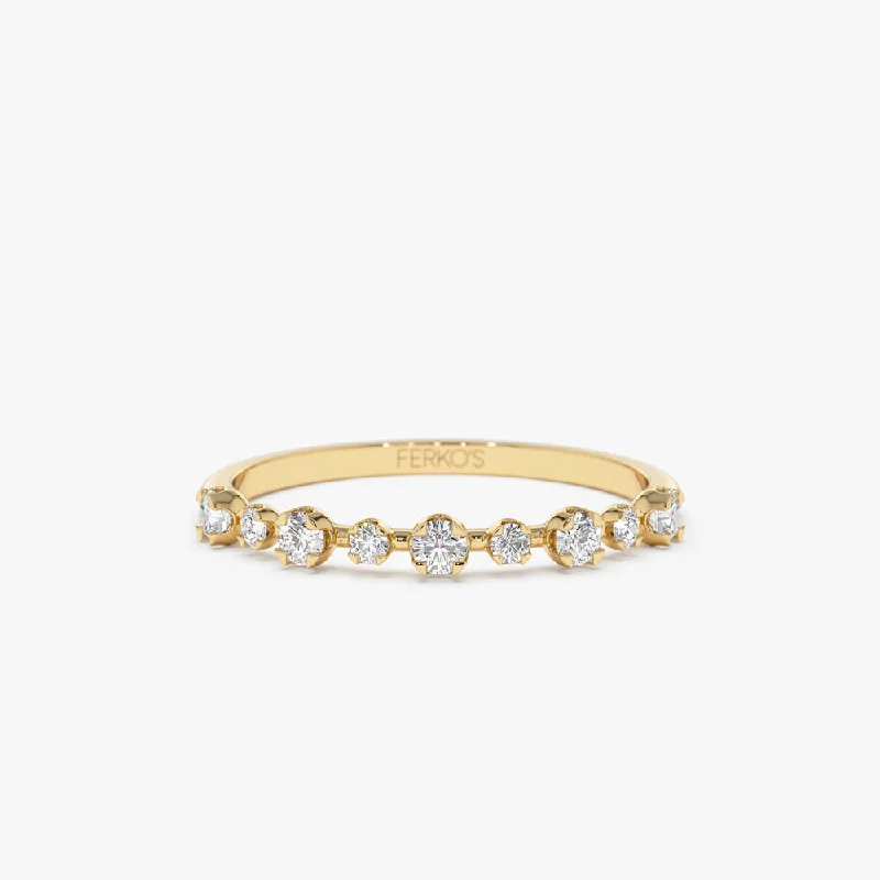 Chic, Trendy, And Affordable Jewelry Sale 14k 4 Prong Petite Natural Diamond Ring