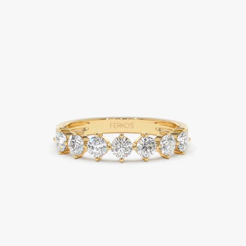 Elegant Necklaces And Bracelets At Limited-Time Offers 14k 7 Stone Prong Setting Diamond Wedding Band 0.70 Ctw Elegant Necklaces And Bracelets At Limited-Time Offers 14k 7 Stone Prong Setting Diamond Wedding Band 0.70 Ctw