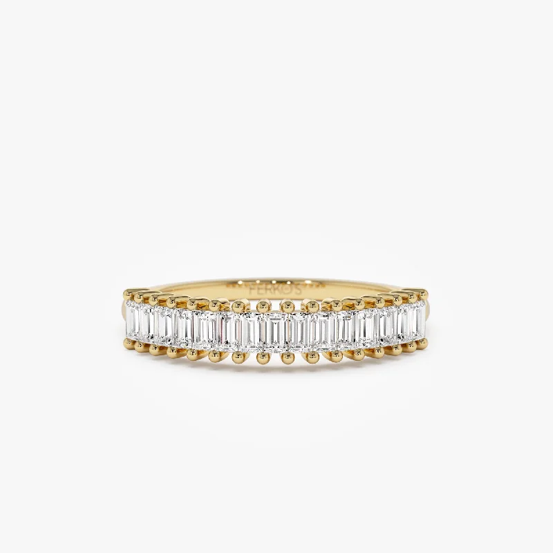 Huge Markdowns On Premium Jewelry Styles 14k Baguette Diamond Wedding Band