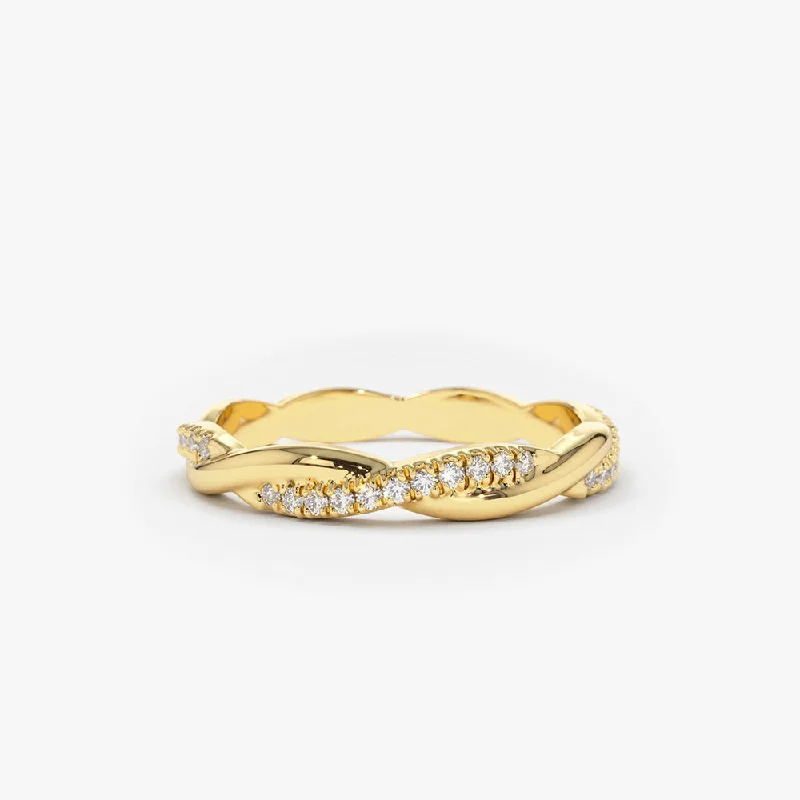Jewelry Sale Alert – Shop Timeless Elegance Today 14K Gold Weaving Braid Eternity Diamond Ring Jewelry Sale Alert – Shop Timeless Elegance Today 14K Gold Weaving Braid Eternity Diamond Ring