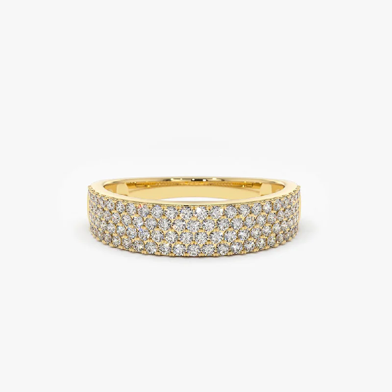 Last Chance To Shop High-End Jewelry At Markdown Prices 14k Half Eternity 4 Row Micro Pave Wedding Band Last Chance To Shop High-End Jewelry At Markdown Prices 14k Half Eternity 4 Row Micro Pave Wedding Band