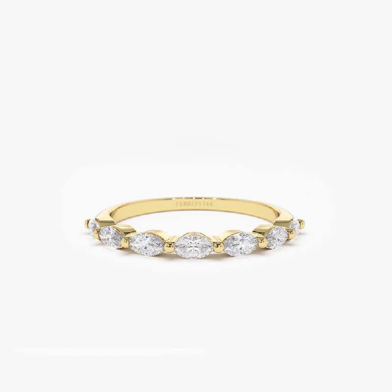 Get Ready To Sparkle – Special Jewelry Discounts 14k Marquise Cut Diamond Anniversary Band Get Ready To Sparkle – Special Jewelry Discounts 14k Marquise Cut Diamond Anniversary Band
