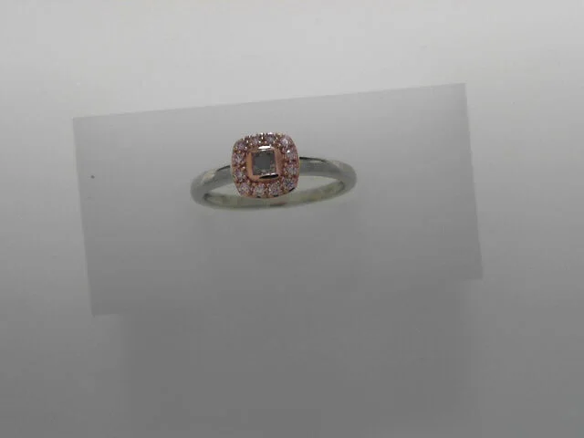 Grab Your Dream Jewelry At The Lowest Prices 14K White and Rose Gold 0.14ct Natural Gray and Pink Diamond Ring Grab Your Dream Jewelry At The Lowest Prices 14K White and Rose Gold 0.14ct Natural Gray and Pink Diamond Ring