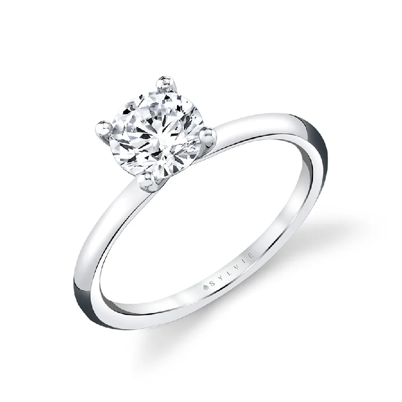 Luxury Jewelry At Unbeatable Discounts 14K White Gold 'Amelia' Solitaire Engagement Ring Luxury Jewelry At Unbeatable Discounts 14K White Gold 'Amelia' Solitaire Engagement Ring