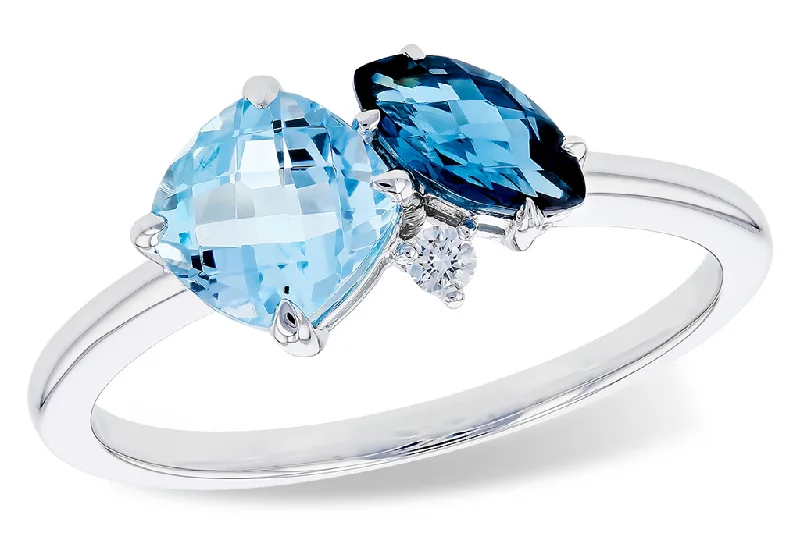 Special Jewelry Deals – Upgrade Your Collection 14K White Gold Blue Topaz Toi Et Moi Ring Special Jewelry Deals – Upgrade Your Collection 14K White Gold Blue Topaz Toi Et Moi Ring