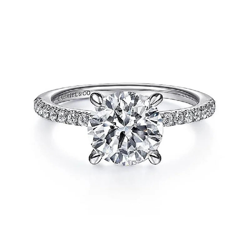Grab Your Favorite Jewelry At The Lowest Prices 14K White Gold 'Broderick' Classic Round Diamond Engagement Ring Grab Your Favorite Jewelry At The Lowest Prices 14K White Gold 'Broderick' Classic Round Diamond Engagement Ring