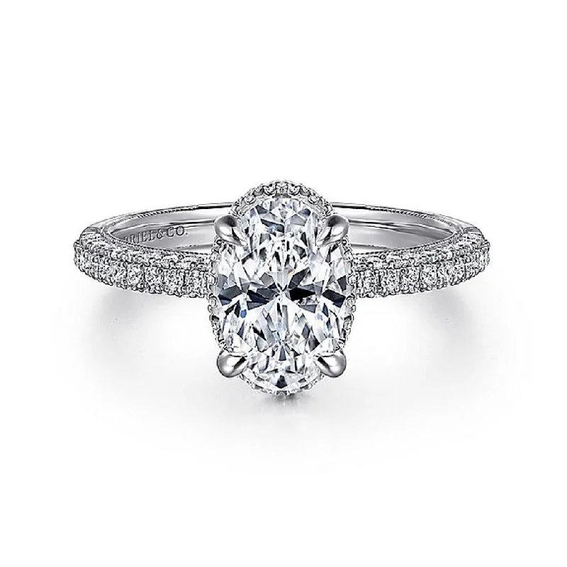 Limited-Time Jewelry Sale – Elegant Styles At Less 14K White Gold 'Caly' Hidden Halo Oval Diamond Engagement Ring Limited-Time Jewelry Sale – Elegant Styles At Less 14K White Gold 'Caly' Hidden Halo Oval Diamond Engagement Ring