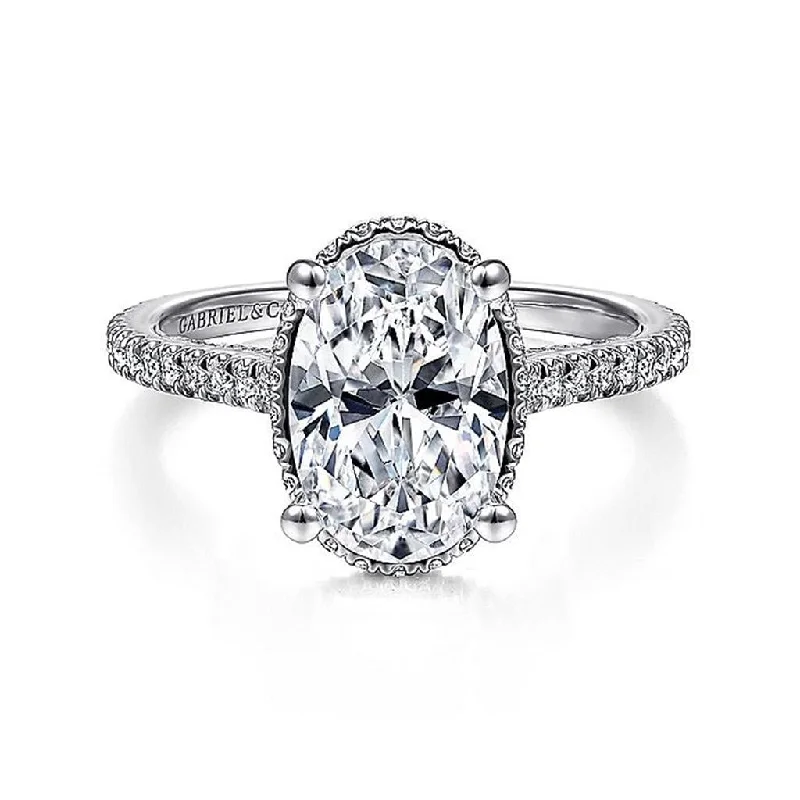 Limited-Stock Jewelry Clearance – Grab Your Favorites Now 14K White Gold 'Camden' Hidden Halo Oval Diamond Engagement Ring Limited-Stock Jewelry Clearance – Grab Your Favorites Now 14K White Gold 'Camden' Hidden Halo Oval Diamond Engagement Ring