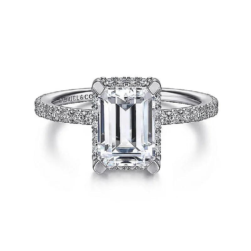 Exclusive Jewelry Discounts – Shop Now For Savings 14K White Gold 'Hart' Hidden Halo Emerald Cut Diamond Engagement Ring Exclusive Jewelry Discounts – Shop Now For Savings 14K White Gold 'Hart' Hidden Halo Emerald Cut Diamond Engagement Ring