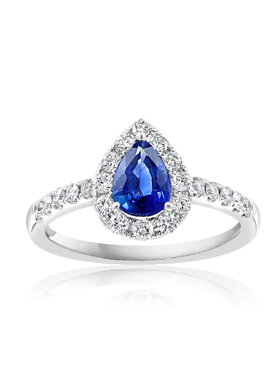 Affordable Gold-Plated Jewelry For Modern Fashion 14K White Gold Sapphire and Diamond Ring Affordable Gold-Plated Jewelry For Modern Fashion 14K White Gold Sapphire and Diamond Ring