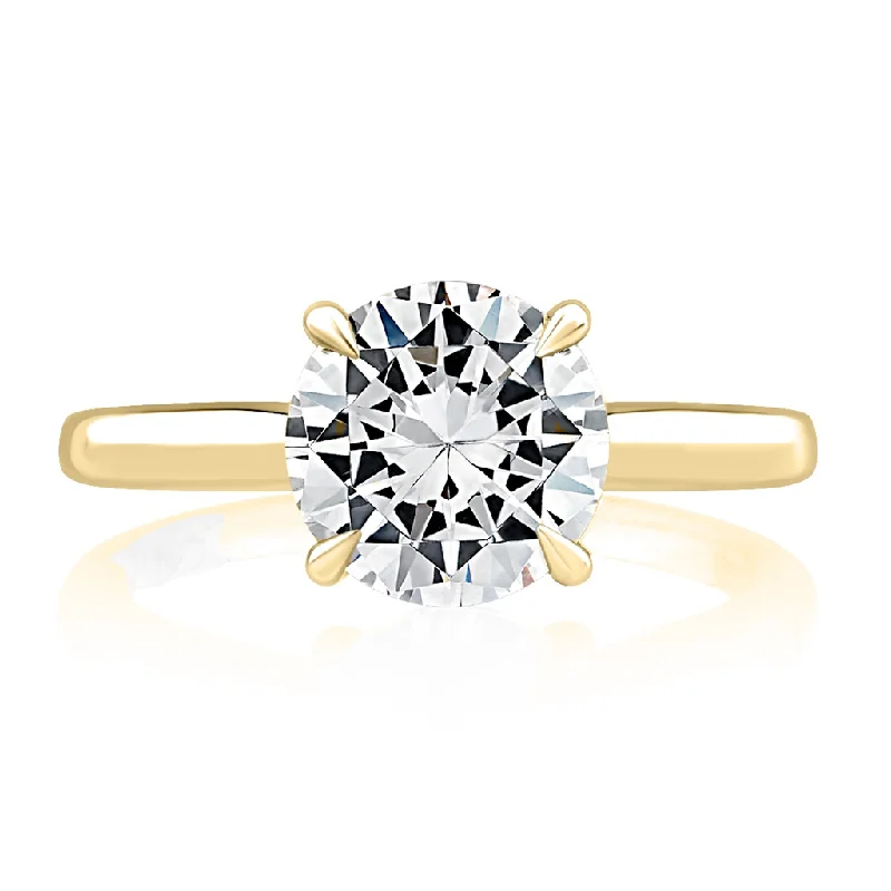 Fashion-Forward Jewelry At Incredible Prices 14K Yellow And White Gold Solitaire Diamond Engagement Ring With Peek-A-Boo Diamonds Fashion-Forward Jewelry At Incredible Prices 14K Yellow And White Gold Solitaire Diamond Engagement Ring With Peek-A-Boo Diamonds
