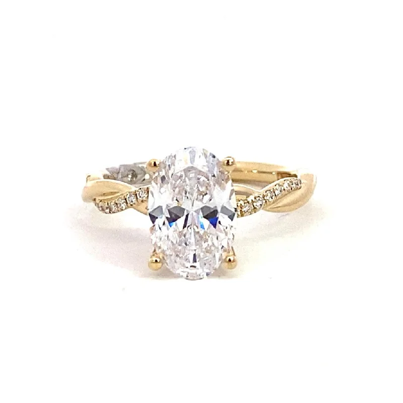 Limited-Stock Jewelry Sale – Once It's Gone, It's Gone 14K Yellow And White Gold Twist Engagement Ring Limited-Stock Jewelry Sale – Once It's Gone, It's Gone 14K Yellow And White Gold Twist Engagement Ring