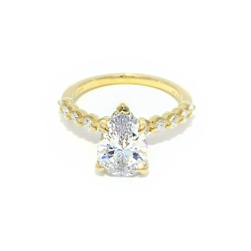 Grab Your Dream Jewelry At The Lowest Prices 14K Yellow Gold 'Kim' Hidden Halo Pear Diamond Engagement Ring Grab Your Dream Jewelry At The Lowest Prices 14K Yellow Gold 'Kim' Hidden Halo Pear Diamond Engagement Ring