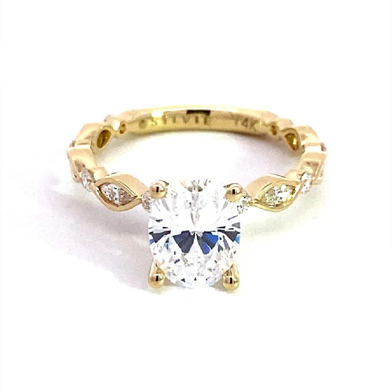 Limited-Stock Jewelry Clearance – Grab Your Favorites Now 14K Yellow Gold 'Xyris' Classic Oval Diamond Engagement Ring Limited-Stock Jewelry Clearance – Grab Your Favorites Now 14K Yellow Gold 'Xyris' Classic Oval Diamond Engagement Ring