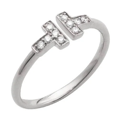 Dainty And Elegant Jewelry Now At Reduced Prices 14KW 0.15CTW DIAMOND STACKABLE OPEN BAND