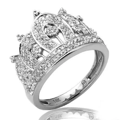 Buy More, Save More On Stunning Jewelry Pieces 14KW 0.50CTW DIAMOND LADIES CROWN RING