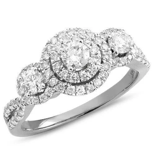 Upgrade Your Jewelry Collection For Less 14KW 1.00CTW DIAMOND 3-STONE RING