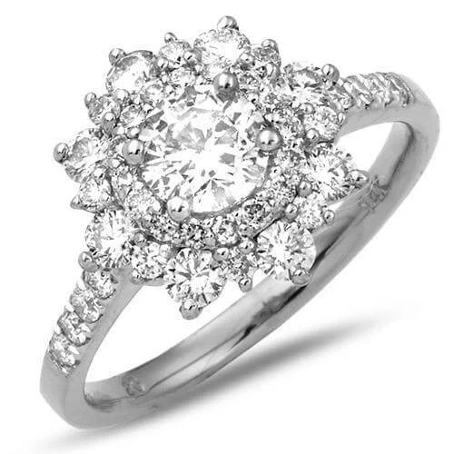 Stunning Statement Jewelry, Unbeatable Discounts 14KW 1.35CTW DIAMOND RING WITH POINTED DOUBLE HALO Stunning Statement Jewelry, Unbeatable Discounts 14KW 1.35CTW DIAMOND RING WITH POINTED DOUBLE HALO