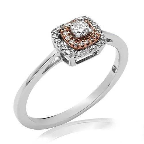 Timeless Jewelry Styles At Wallet-Friendly Prices 14KW+R 0.25CTW DIAMOND BRIDAL RING